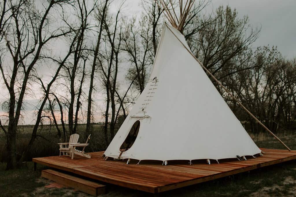 Creekside Glamping Teepee on Colorado Horse Ranch